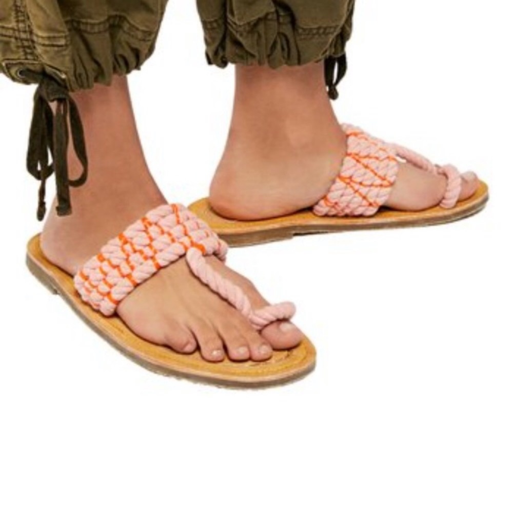 Free People Libre Pink Thong Sandals 8